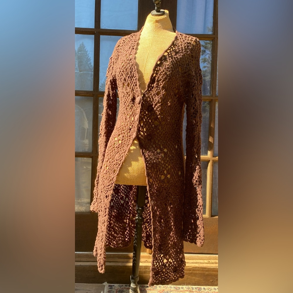 Crochet jacket.